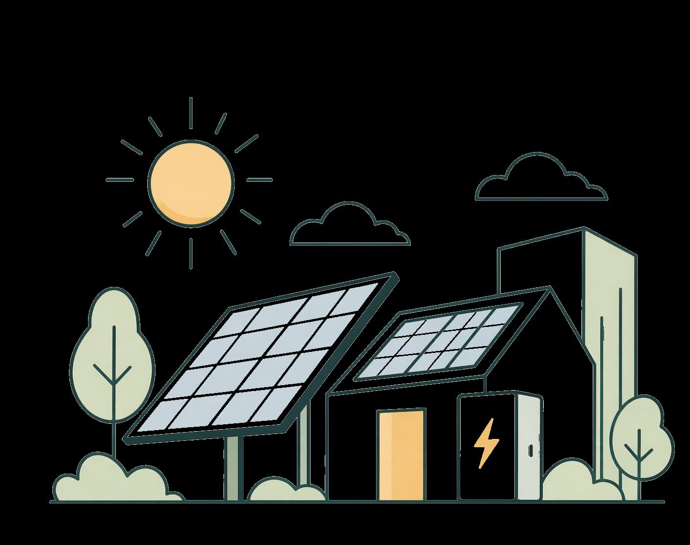 Energia solar em design moderno